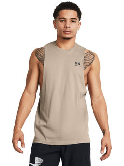 Under Armour - Brown Solid Loose Fit Tank