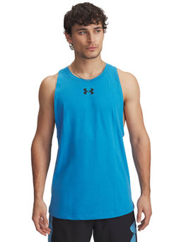 Under Armour - Blue Solid Loose Fit Tank
