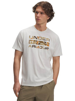 Under Armour - White Printed Regular Fit T-shirt