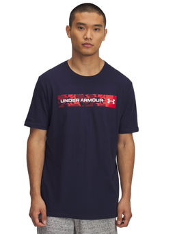 Under Armour - Navy Blue Solid Regular Fit T-shirt