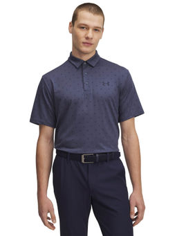 Under Armour - Navy Blue Printed Regular Fit Polo T-shirt