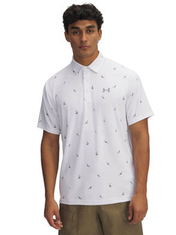 Under Armour - White Printed Regular Fit Polo T-shirt