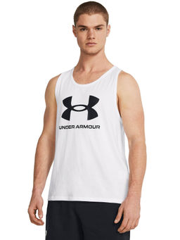 Under Armour - White Solid Loose Fit Tank