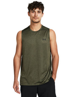 Under Armour - Green Solid Loose Fit Tank