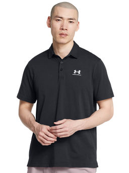 Under Armour - Black Solid Regular Fit Polo T-shirt