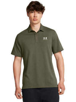 Under Armour - Green Solid Regular Fit Polo T-shirt