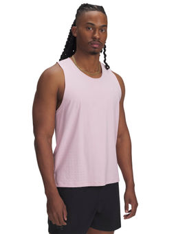 Under Armour - Pink Solid Fitted Fit Tank