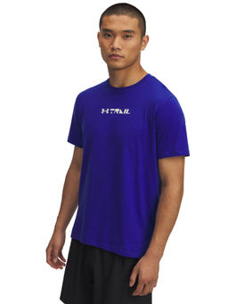 Under Armour - Navy Blue Printed Regular Fit T-shirt