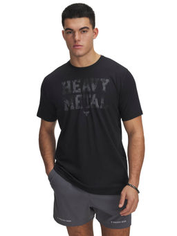 Under Armour - Black Typography Regular Fit T-shirt