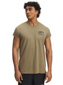 Under Armour - Brown Typography Regular Fit T-shirt