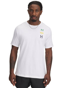 Under Armour - White Printed Regular Fit T-shirt