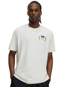 Under Armour - White Printed Regular Fit T-shirt
