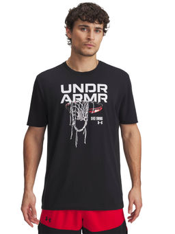Under Armour - Black Printed Regular Fit T-shirt