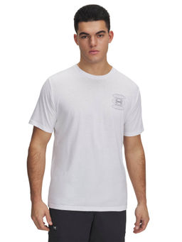 Under Armour - White Printed Regular Fit T-shirt