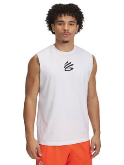 Under Armour - White Solid Loose Fit Tank