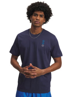Under Armour - Navy Blue Solid Regular Fit T-shirt