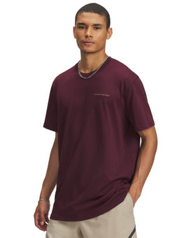 Under Armour - Maroon Printed Regular Fit T-shirt