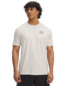 Under Armour - White Typography Regular Fit T-shirt