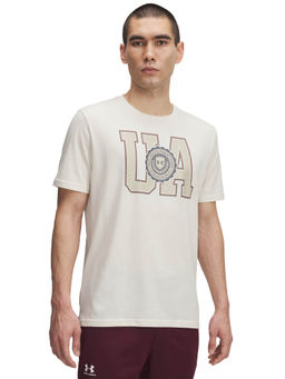 Under Armour - Beige Printed Regular Fit T-shirt