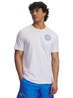 Under Armour - White Printed Regular Fit T-shirt