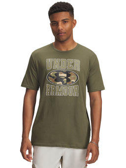 Under Armour - Green Printed Regular Fit T-shirt