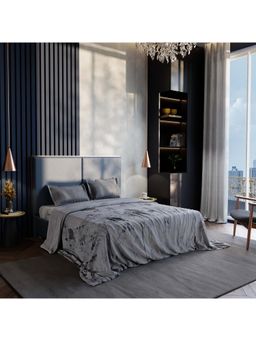 Stoa Paris - Whispers of Paris Percale Misty Ivy Super King Bed Sheet Set with 2 Pillow Cover