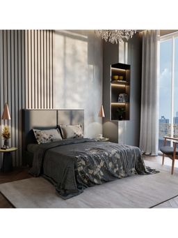 Stoa Paris - Whispers of Paris Percale Truffle Canopy Super King Bed Sheet Set with 2 Pillow Cover