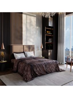 Stoa Paris - Whispers of Paris Percale Cocoa Patina Super King Bed Sheet Set with 2 Pillow Cover