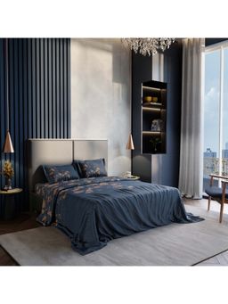 Stoa Paris - Whispers of Paris Percale Seine Shade Super King Bed Sheet Set with 2 Pillow Cover