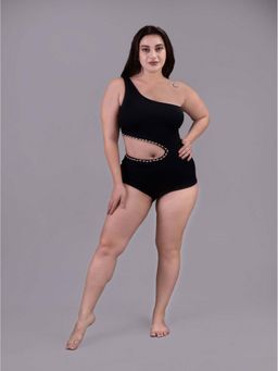 Keepfit - Black Solid Swimsuit For Women