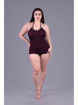 Keepfit - Maroon Halter Neck Swimsuit For Women