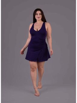 Keepfit - Blue Solid Swimsuit For Women