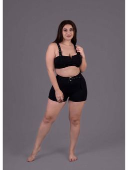 Keepfit - Black Padded Top And Short Swim Set For Women