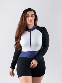 Keepfit - Colour Blocked Padded Plus Size Swimsuit For Women