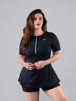 Keepfit - Black Top And Short Plus Size Swim Set For Women