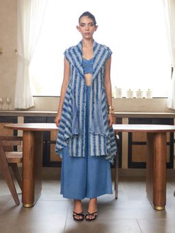 House of Fett - Cobalt Denim Three Piece Solid Coord Set