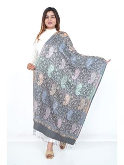 Oswal Shawls - Paisley Grey Shawl