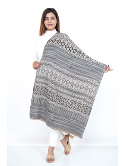 Oswal Shawls - Geometric Grey Shawl