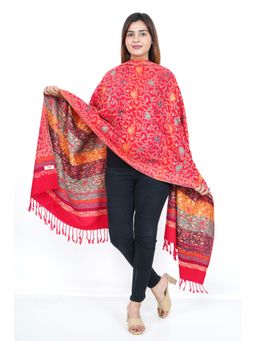 Oswal Shawls - Floral Red Shawl