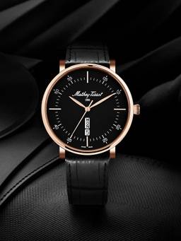 Mathey-Tissot - Swiss Made Monsoon Day-Date Quartz Black Dial Analog Watch For Men - H7918PLN (Medium)