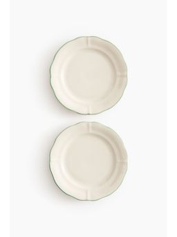 H&M - Beige 2-Pack Stoneware Starter Plates