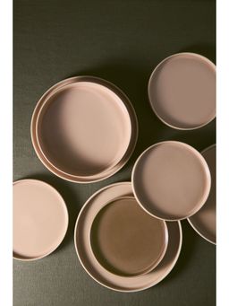 H&M - Brown 2-Pack Stoneware Mid Starter Plates