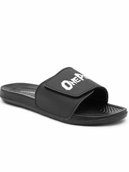 Bewakoof - Official One Piece Merchandise Black Reflective Sliders