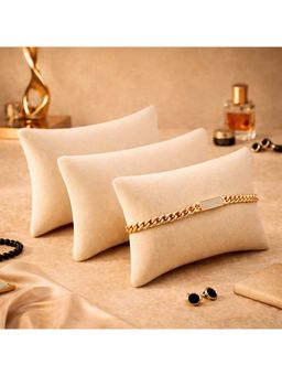 La Trove - Premium Velvet Pillow for Bracelets Organizer 7 Inch Pillow Cream (Pack of 3)