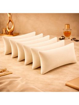 La Trove - Premium Velvet Pillow for Bracelets Organizer 7 Inch Pillow Cream (Pack of 7)