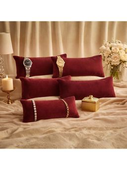 La Trove - Premium Velvet Pillow for Bracelets Organizer 7 Inch Pillow Darkpink (Pack of 5)