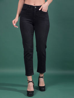 CRIMSOUNE CLUB - Women Black Straight Jeans