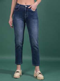 CRIMSOUNE CLUB - Women Blue Straight Jeans