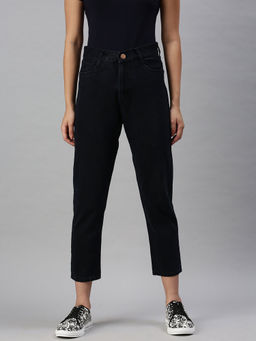 SHOWOFF - Women Blue Boyfriend Fit Jeans