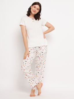 Clovia - Cotton Printed Top & Pyjama (Set of 2)
